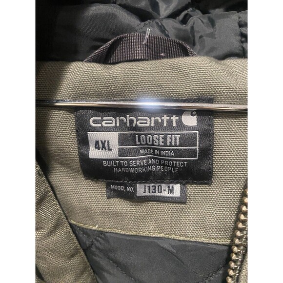 Carhartt Detroit Jacket 3M Insulated Mens Sz 4XL J130 Moss Green Gropcore - Picture 4 of 12